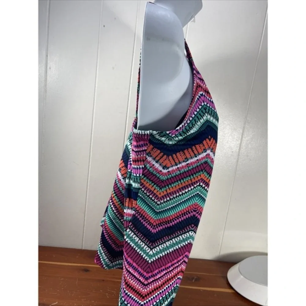 NWT AMERICAN BEACH  Geometric boho PADDED Tankini Top 12‎ beach pool